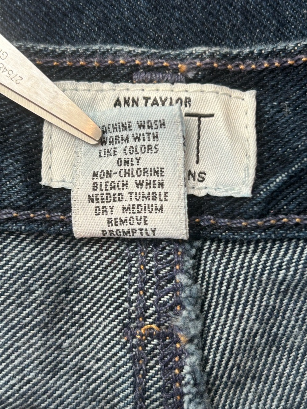 LOFT Petite Bootcut Jeans 14P Dark Wash Mid Rise Classic Denim - Picture 8 of 8